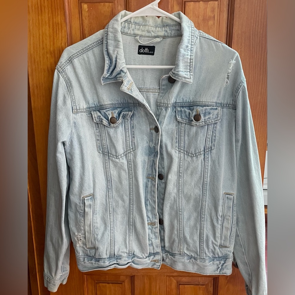 Oversized Distressed Denim Jacket